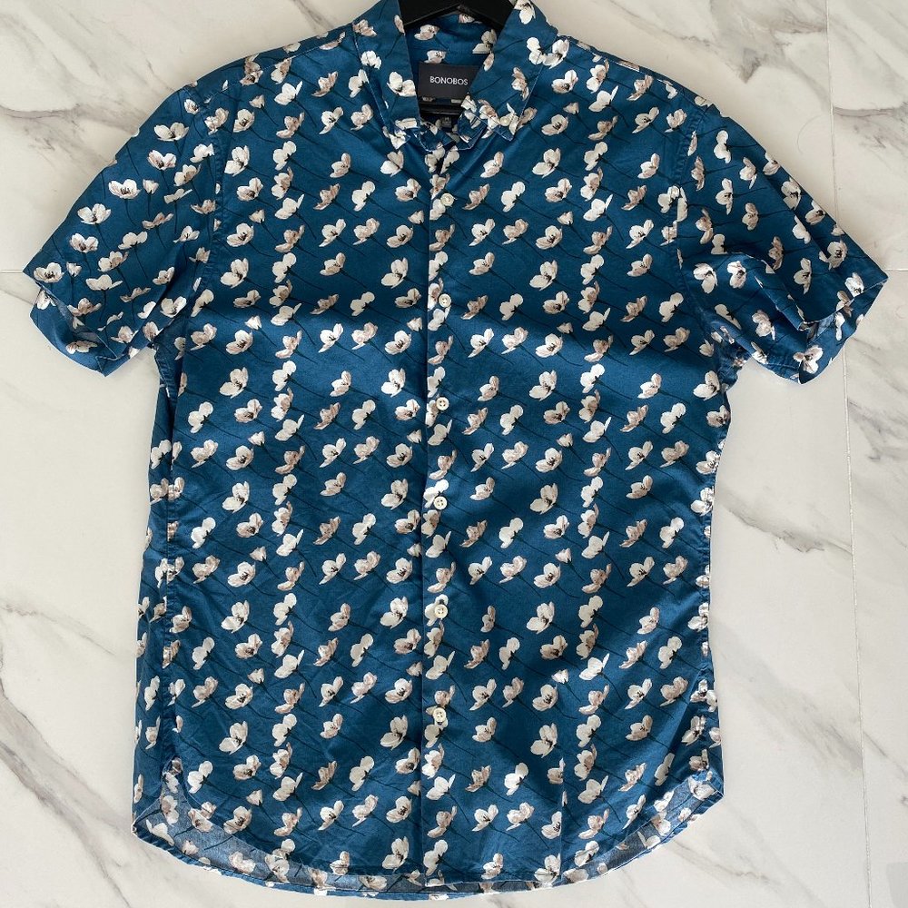 Flower Print Button Down - Picture 3 of 4